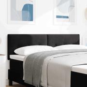 vidaXL LED huvuddyna med LED-ljusslingor Svart 160 cm Sammet