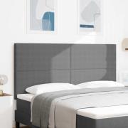 vidaXL LED huvuddyna med LED-ljusslingor Ljusgrå 180 cm Kordread tyg