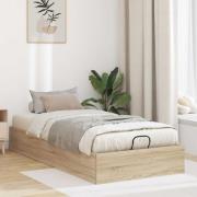 vidaXL Ottoman Sängram Sonoma-ek 203 x 90 x 25 cm Konstruerat trä
