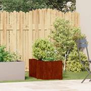 vidaXL Planteringskärl rostig 40x80x40 cm väderbeständigt stål