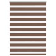 vidaXL Rullgardin zebra brun 100x100 cm tyg bredd 95,9 cm polyester