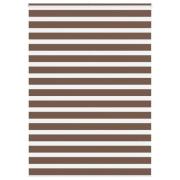 vidaXL Rullgardin zebra brun 160x230 cm tyg bredd 155,9 cm polyester