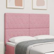 vidaXL Huvudgavel Rosa 144 cm Sammet