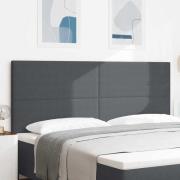 vidaXL LED huvuddyna med LED-ljusslingor Mörkgrå 200 cm Kordread tyg