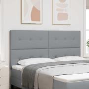 vidaXL LED huvuddyna med LED -remsljus Ljusgrå 180 cm Polyester