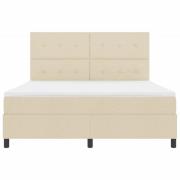 vidaXL Bäddfjäder med madrass med led Kräm 180 x 200 cm tyg