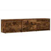 vidaXL TV-skåp med led Rökt ek 165 x 34 x 40 cm Konstruerat trä