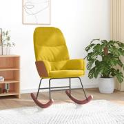 vidaXL Gungstol gul sammet