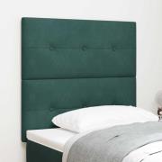 vidaXL LED huvuddyna med LED-ljusslingor Grön 90 cm Sammet