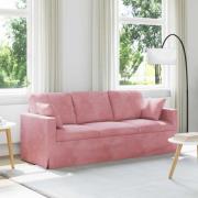 vidaXL Soffa Rosa 198 x 78 x 80 cm Sammet