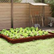 vidaXL Snigelfence 4 pcs Rostig 50 x 3,5 x 25 cm Väderbeständig stål