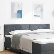 vidaXL LED huvuddyna Mörkgrå 180 cm Sammet