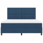 vidaXL Bäddfjäder med madrass med led Blå 180 x 200 cm tyg