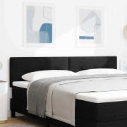 vidaXL Höjdjusterbar Sänggavel med huvudgavel Svart 180 cm tyg