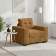 vidaXL Soffstol brun 60 cm sammet