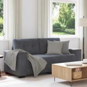 vidaXL Loveseat soffa mörkgrå 180x77x82 cm sammet