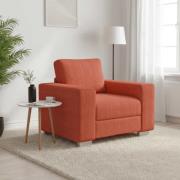 vidaXL Soffstol röd orange 100x77x82 cm manchestertyg