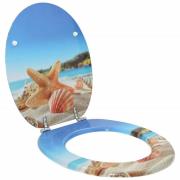 vidaXL Toalettstol Ljusblå 44 x 38 cm MDF-board