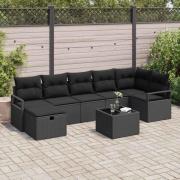 vidaXL Soffset med kudde 5 pcs konstrotting