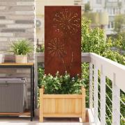 vidaXL Trädgårds integritetsskärm Rostig 50 x 140 cm cortenstål