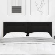 vidaXL LED huvuddyna Svart 160 cm Konstläder