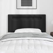 vidaXL LED huvuddyna Svart 90 cm Konstläder