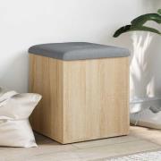 vidaXL Förvaringsbänk Sonoma Ek 42x42x45 cm Konstruerat trä