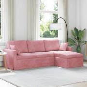 vidaXL Soffa Rosa 228 x 134 x 80 cm Sammet