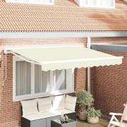 vidaXL Markisram Kräm 300 x 200 cm Polyester med PU-beläggning