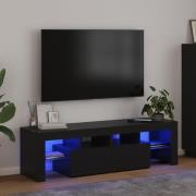 vidaXL Tv-bänk med LED-belysning svart 140x36,5x40 cm