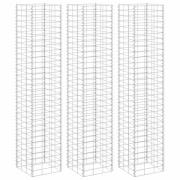 vidaXL Gabioner 3 st 30x30x150 cm järn