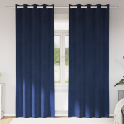 vidaXL Mörkläggningsgardiner 2 pcs Mörkblå 140 x 260 cm Sammet