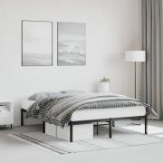 vidaXL Sängram metall svart 140x190 cm