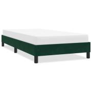 vidaXL Sängram utan madrass mörkgrön 100x210 cm sammet