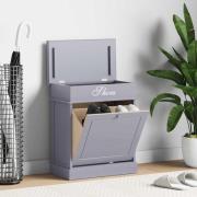 vidaXL Skoskåp grå 50x28x58 cm kejsarträ