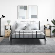 vidaXL Sängbord 2 st sonoma-ek 34x35,5x70 cm konstruerat trä