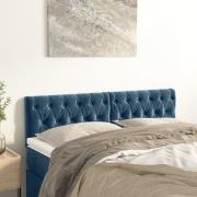 vidaXL Sänggavlar mörkblå 144x7x78/88 cm sammet