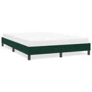 vidaXL Sängram utan madrass mörkgrön 140x210 cm sammet