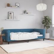 vidaXL Dagbädd blå 100x200 cm sammet