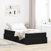 vidaXL Förvaringssäng med madrass med madrass Svart 90 x 200 cm Sammet