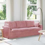 vidaXL Soffa Rosa 228 x 78 x 80 cm Sammet