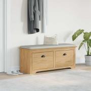 vidaXL Hallbänk BODO Honung brun 118 x 40 x 50 cm Konstruerat trä
