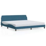 vidaXL Bed Frame "Dover" Blue 200x200 cm Velvet