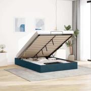 vidaXL Ottoman sängram utan madrass mörkblå 140x200 cm sammet