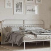 vidaXL Ersättningsgavel metall vit 193 cm