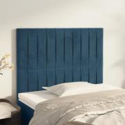 vidaXL Sänggavel mörkblå 80x5x118/128 cm sammet