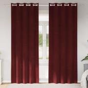 vidaXL Mörkläggningsgardiner 2 pcs Vinröd 140 x 225 cm Sammet