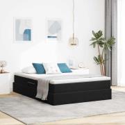 vidaXL Förvaringssäng med madrass Svart 140 x 190 cm Sammet