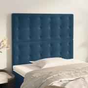 vidaXL Sänggavel mörkblå 80x5x118/128 cm sammet
