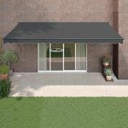 vidaXL Markis infällbar antracit 5x3 m tyg&aluminium